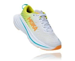 Hoka Womenâs Bondi X (WEPR - White/Evening Primrose)