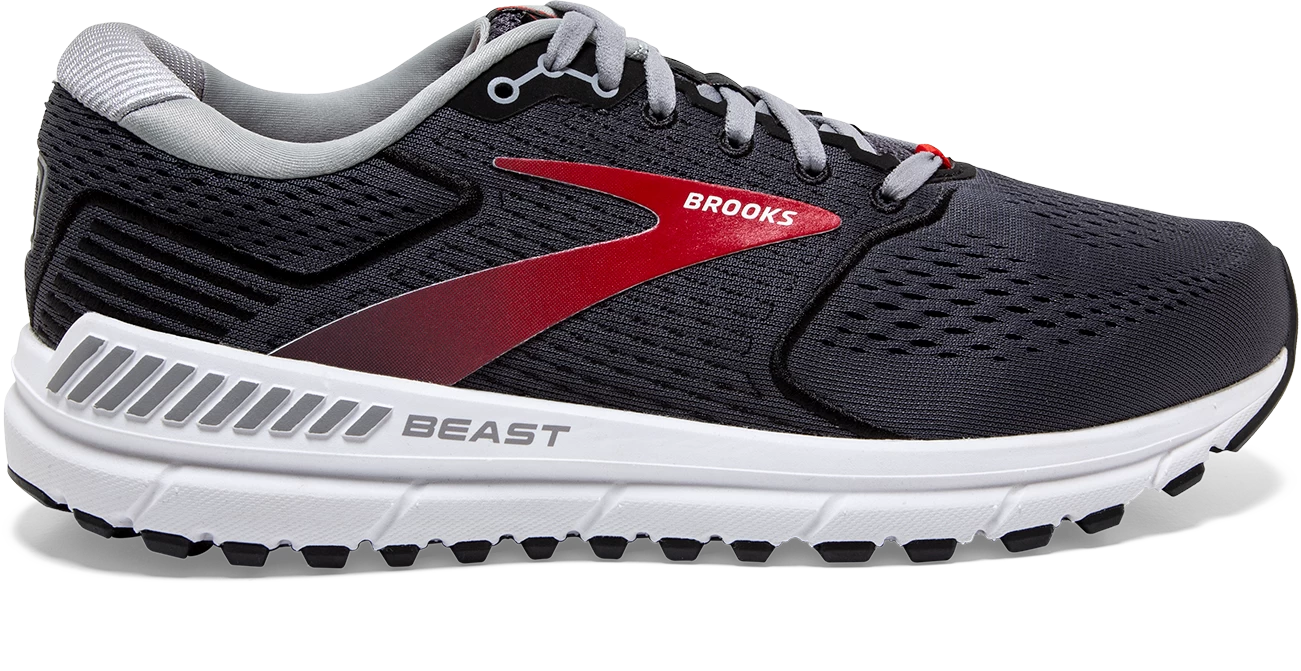 BROOKS Men's Beast '20 (019 - Blackened Pearl/Black/Red) 1 BROOKS Men's Beast '20 (019 - Blackened Pearl/Black/Red)