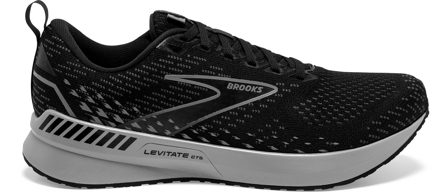 BROOKS Men's Levitate 5 GTS (051 - Black/Ebony/Grey) 1 BROOKS Men's Levitate 5 GTS (051 - Black/Ebony/Grey)