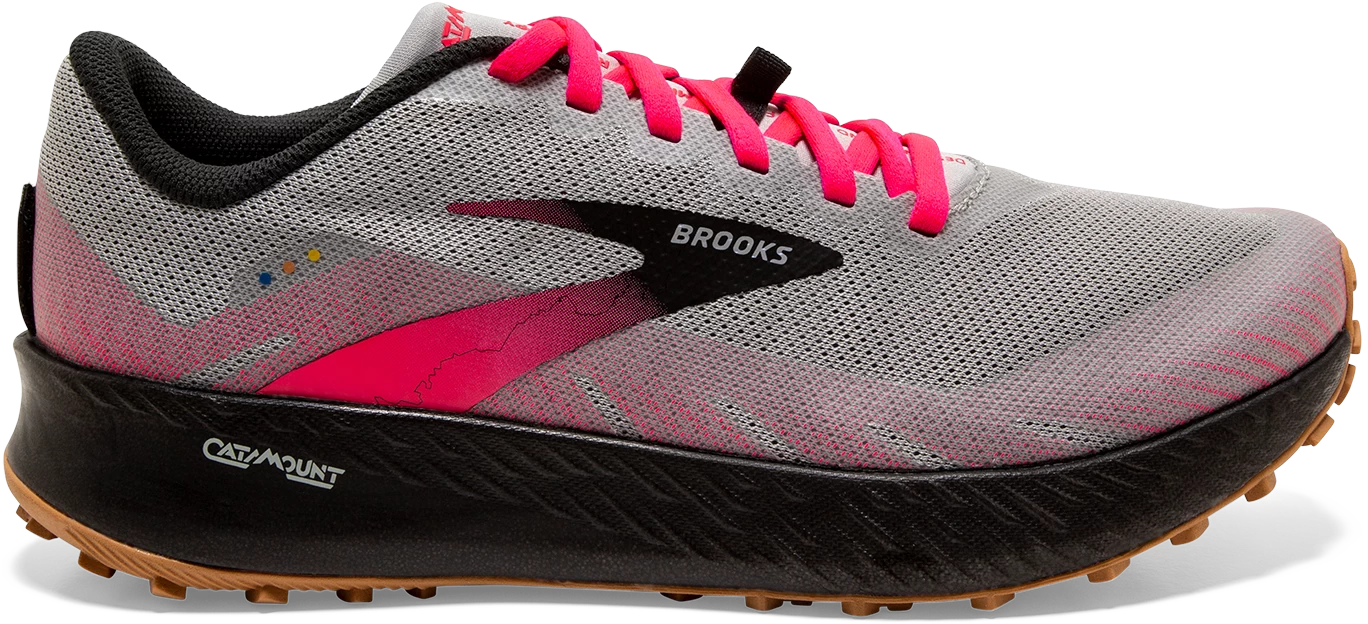 BROOKS Women's Catamount (098 - Alloy/Pink/Black) 1 BROOKS Women's Catamount (098 - Alloy/Pink/Black)