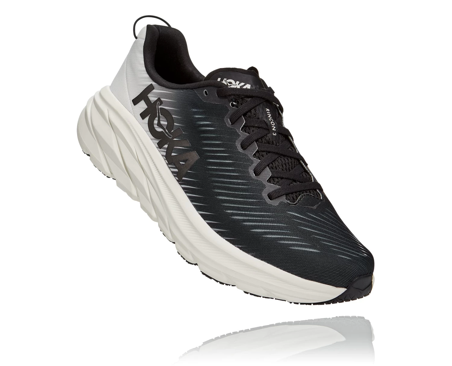 Hoka Men's Rincon 3 (BWHT - Black/White) 1 Hoka Men's Rincon 3 (BWHT - Black/White)