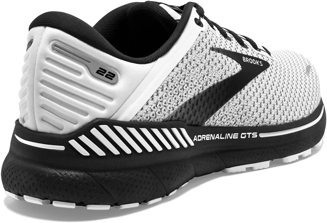 BROOKS Men’s Adrenaline GTS 22 (135 - White/Grey/Black) 4 BROOKS Men’s Adrenaline GTS 22 (135 - White/Grey/Black) - Image 4