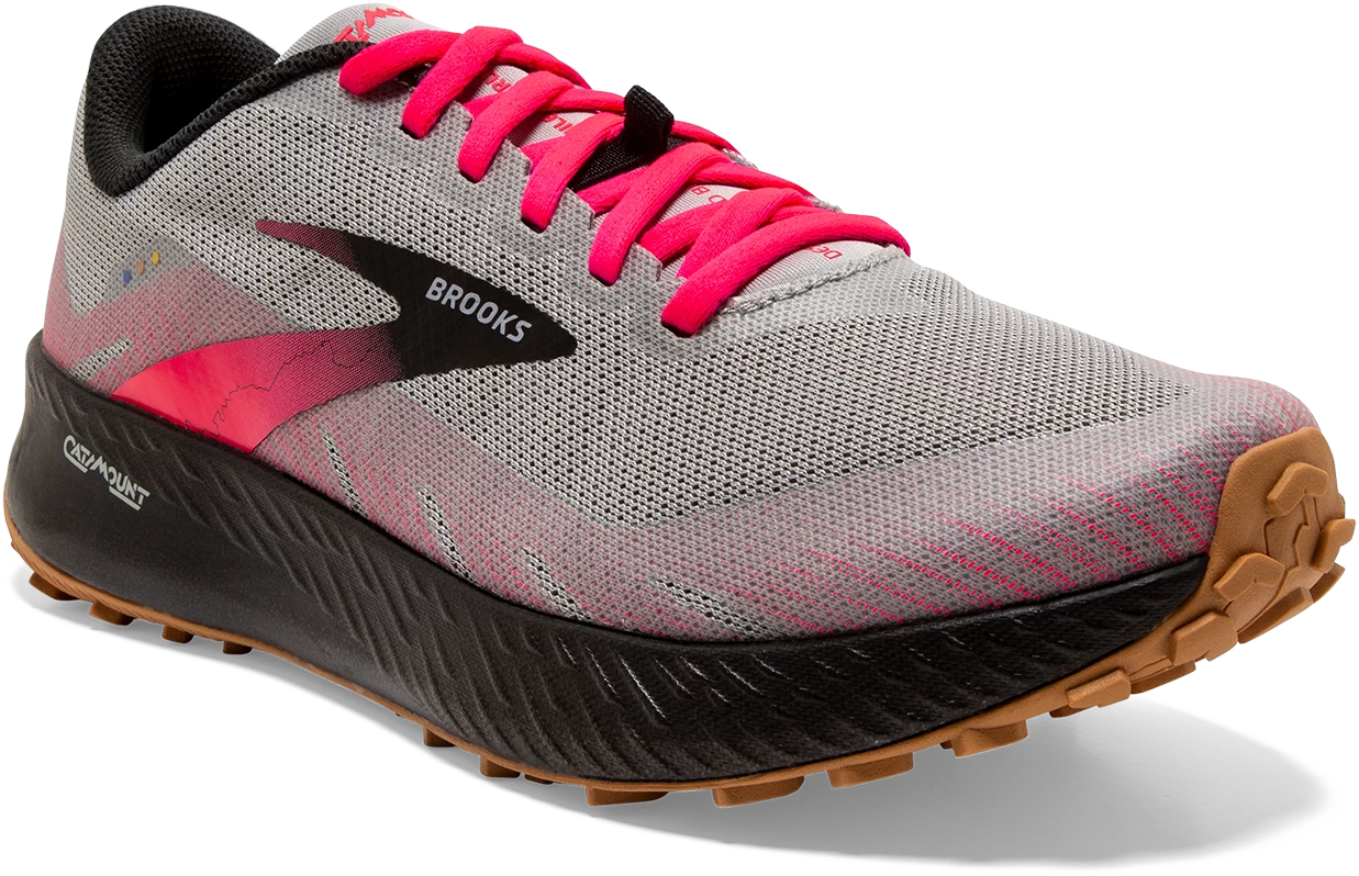 BROOKS Women's Catamount (098 - Alloy/Pink/Black) 3 BROOKS Women's Catamount (098 - Alloy/Pink/Black) - Image 3