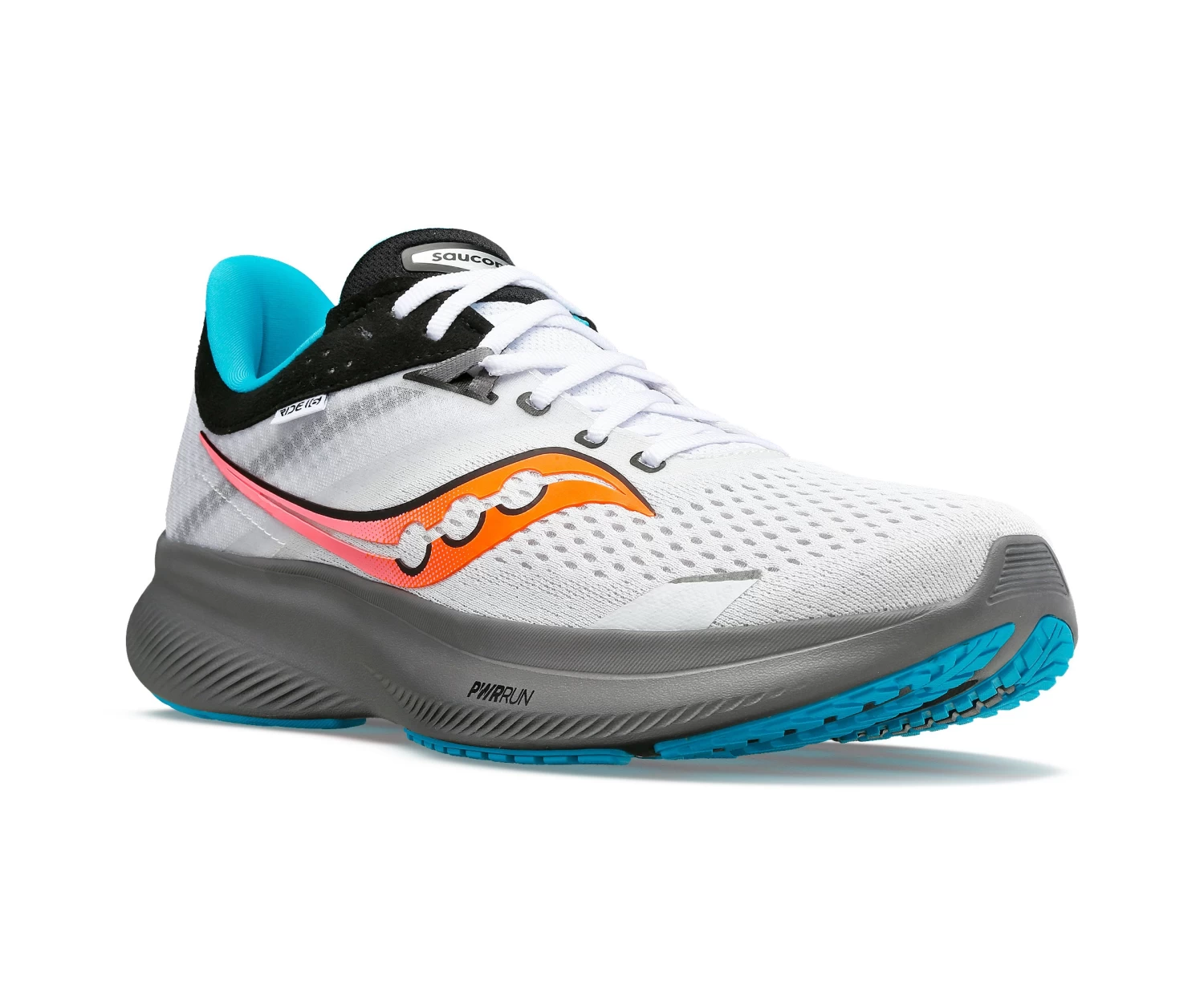 Saucony Men’s Ride 16 (85 - White/Gravel) 3 Saucony Men’s Ride 16 (85 - White/Gravel) - Image 3