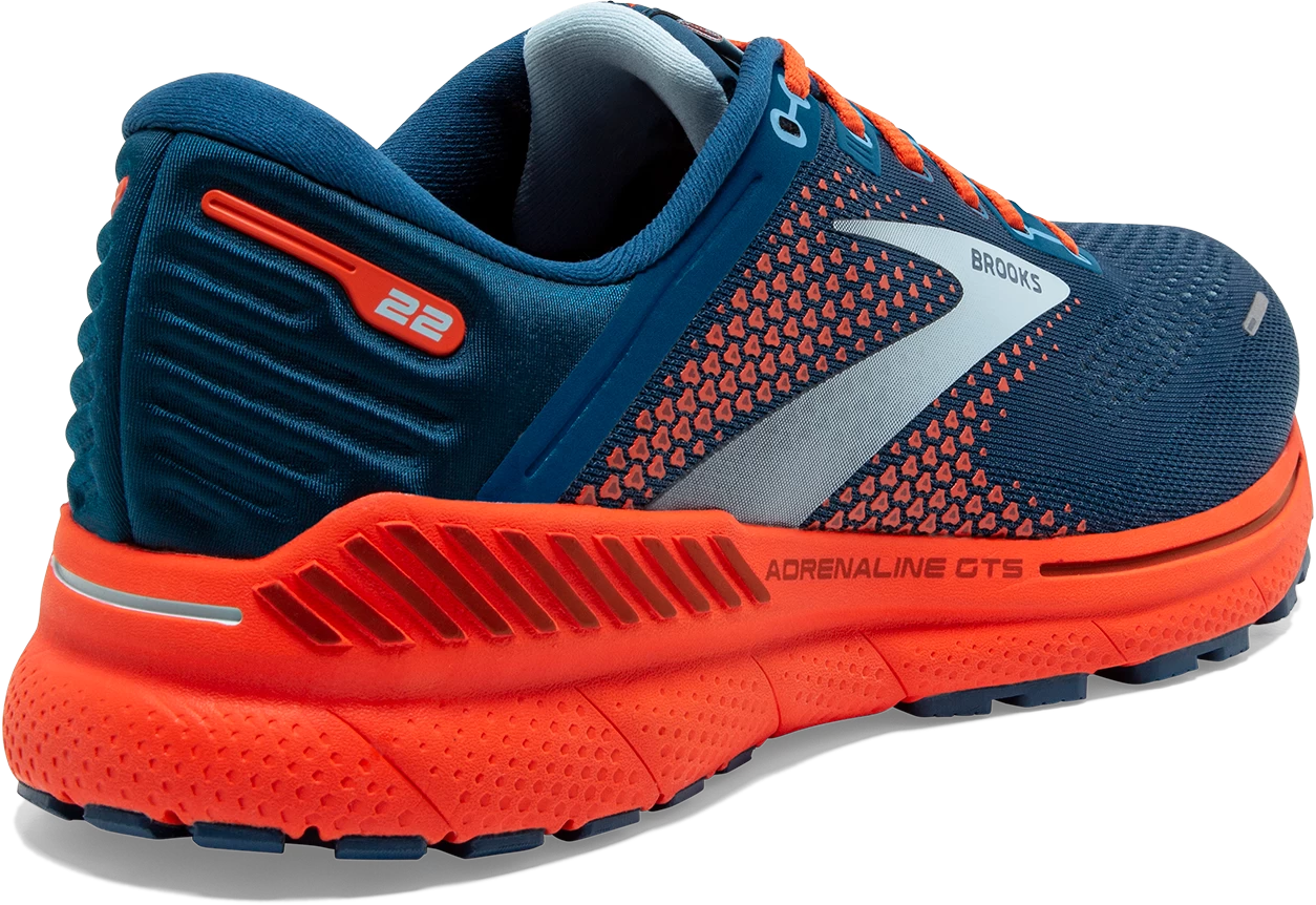 BROOKS Men's Adrenaline GTS 22 (404 - Blue/Light Blue Orange) 4 BROOKS Men's Adrenaline GTS 22 (404 - Blue/Light Blue Orange) - Image 4