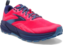 BROOKS Women's Cascadia 16 (647 - Pink/Flambe/Cobalt) -Saucony Store 8B3F2770 03D3 4558 9764 304BCCAF7CE9