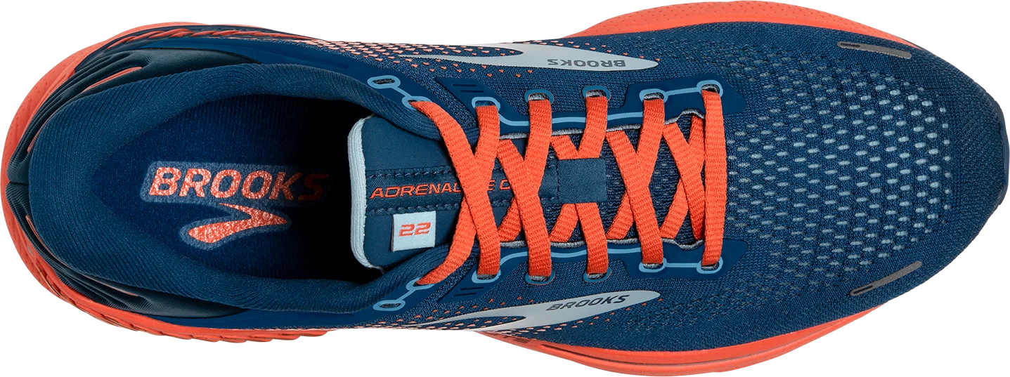 BROOKS Men's Adrenaline GTS 22 (404 - Blue/Light Blue Orange) 5 BROOKS Men's Adrenaline GTS 22 (404 - Blue/Light Blue Orange) - Image 5