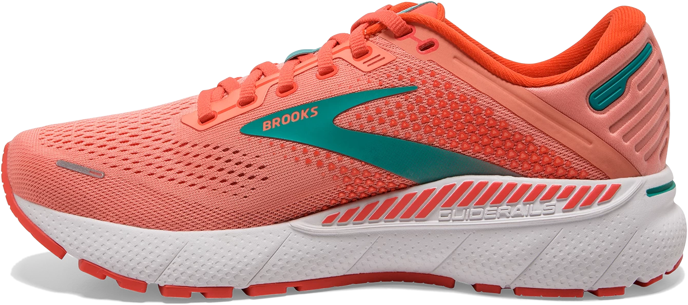 BROOKS Women’s Adrenaline GTS 22 (680 - Coral/Latigo Bay/White) 2 BROOKS Women’s Adrenaline GTS 22 (680 - Coral/Latigo Bay/White) - Image 2