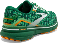 BROOKS Men's Ghost 15 “Run Lucky” (371 - Green/White/Orange) -Saucony Store D145F554 ADFD 4B9F 85C2 87560D3CA95F