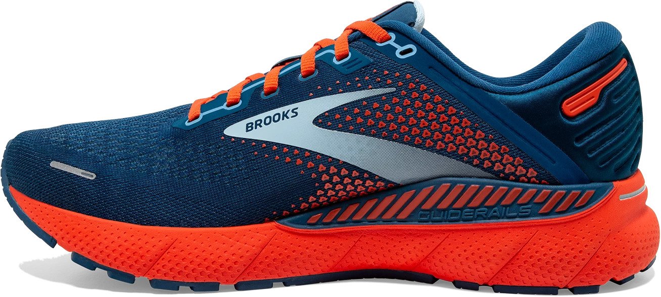 BROOKS Men's Adrenaline GTS 22 (404 - Blue/Light Blue Orange) 2 BROOKS Men's Adrenaline GTS 22 (404 - Blue/Light Blue Orange) - Image 2