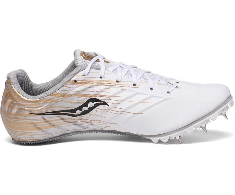 Saucony Women’s Spitfire 5 (3 - White/Gold) 1 Saucony Women’s Spitfire 5 (3 - White/Gold)