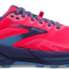 BROOKS Women's Cascadia 16 (647 - Pink/Flambe/Cobalt)