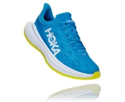 Hoka Womenâs Carbon X 2 (DBCTR - Diva Blue/Citrus)