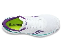 Saucony Women's Kinvara 12 "Hot Streak" (116 - White/Jade) -Saucony Store S10619 116 3