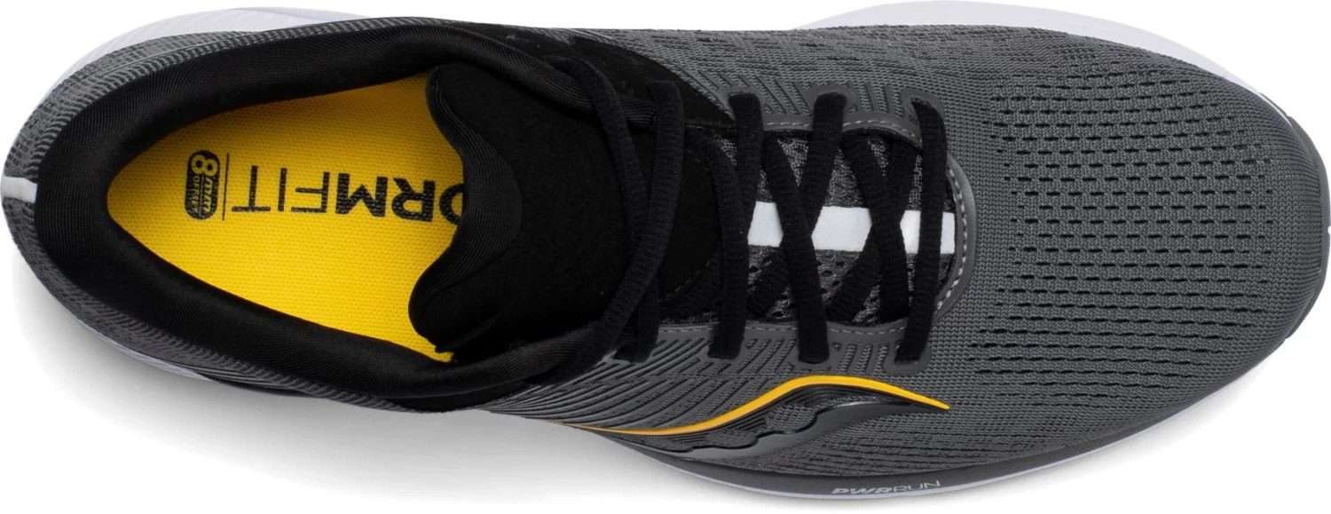 Saucony Men's Guide 14 (45 - Coal/Vizigold) 4 Saucony Men's Guide 14 (45 - Coal/Vizigold) - Image 4