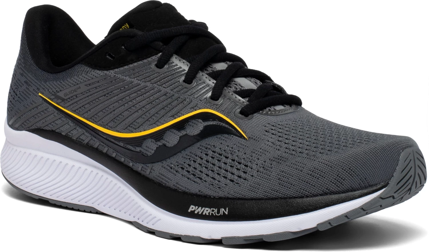 Saucony Men's Guide 14 (45 - Coal/Vizigold) 2 Saucony Men's Guide 14 (45 - Coal/Vizigold) - Image 2