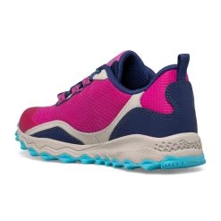 Saucony Big Kids Peregrine 12 Shield (99 - Navy/Turquoise/Pink) -Saucony Store SK166099 2