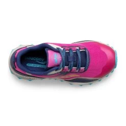 Saucony Big Kids Peregrine 12 Shield (99 - Navy/Turquoise/Pink) -Saucony Store SK166099 5