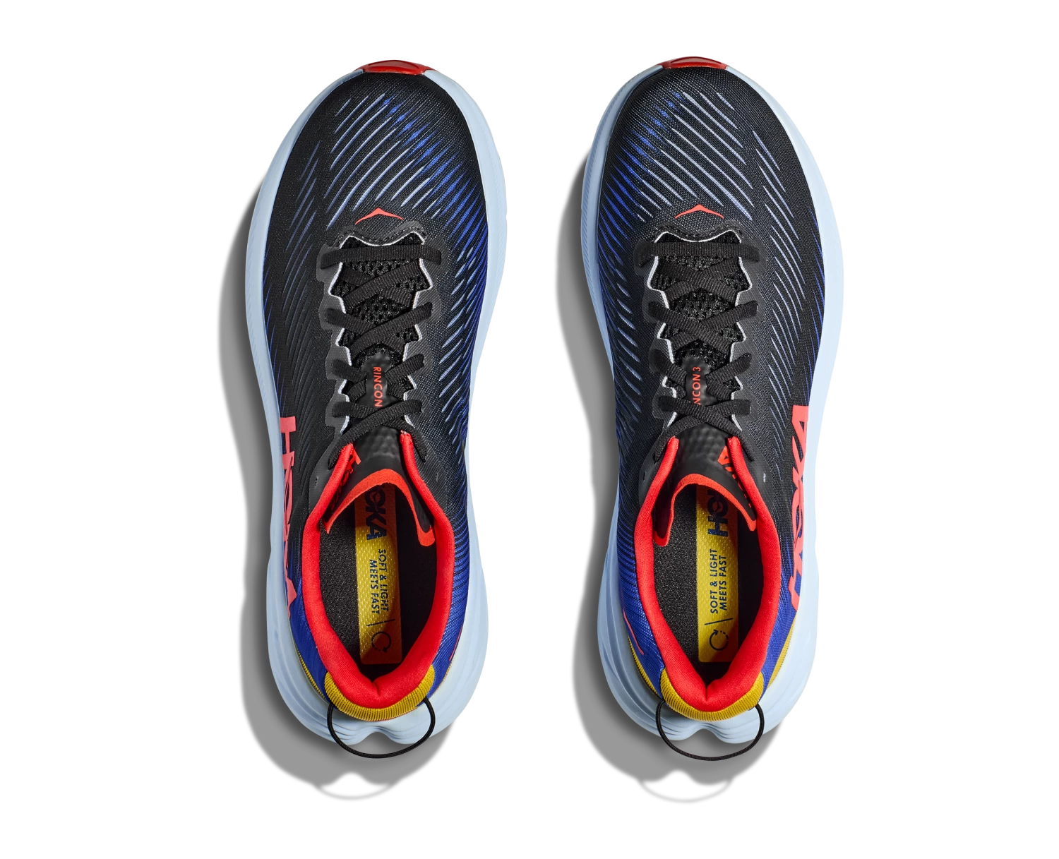 Hoka Men's Rincon 3 (BDGB - Black/Dazzling Blue) 4 Hoka Men's Rincon 3 (BDGB - Black/Dazzling Blue) - Image 4